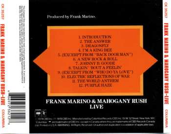 CD Frank Marino: Live 619265