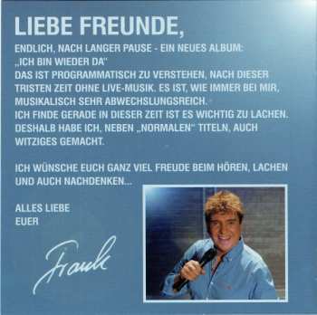 CD Frank Schöbel: Ich Bin Wieder Da 555591