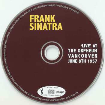 CD Frank Sinatra: 'Live' At The Orpheum, Vancouver, June 8th 1957 553512