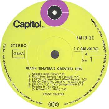 LP Frank Sinatra: Frank Sinatra's Greatest Hits 592042