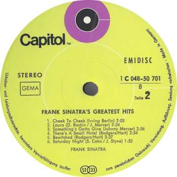 LP Frank Sinatra: Frank Sinatra's Greatest Hits 592042