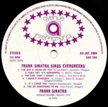 LP Frank Sinatra: Sings Evergreens Vol.4 568345