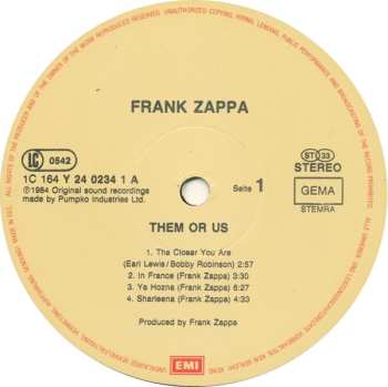 2LP Frank Zappa: Them Or Us 660821