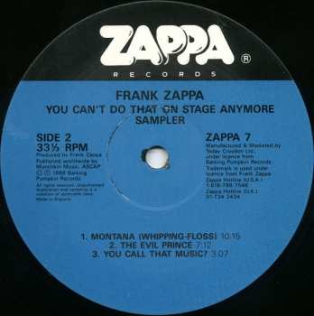 2LP Frank Zappa: You Can't Do That On Stage Anymore Sampler 669189