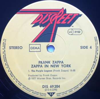 2LP Frank Zappa: Zappa In New York 603281