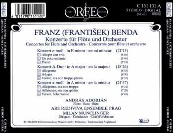 CD František Benda: Flötenkonzerte / Flute Concertos / Concertos Pour Flûte 248697