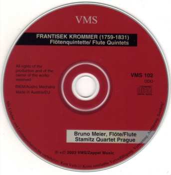 CD František Vincenc Kramář - Krommer: Böhmische Flötenquintette (Bohemian Flute Quintets – Quintettes Avec Flute Op.23 & Op.46) 563685