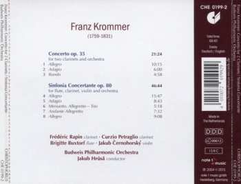 CD František Vincenc Kramář - Krommer: Concerto For 2 Clarinets, Op. 35; Sinfonia Concertante, Op. 80 303191