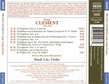 CD Franz Clement: Solo Violin Works 622585