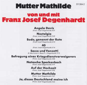 CD Franz Josef Degenhardt: Mutter Mathilde 559538