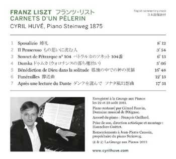 CD Franz Liszt: Carnet D'un Pèlerin 637699