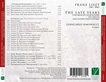 CD Franz Liszt: The Late Years (Ungarische Volkslieder, Via Crucis And Other Piano Works) 573946