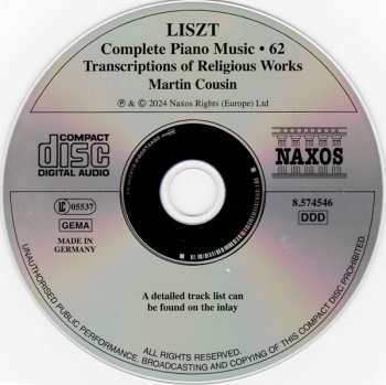 CD Franz Liszt: Liszt Piano Music • 62 618079