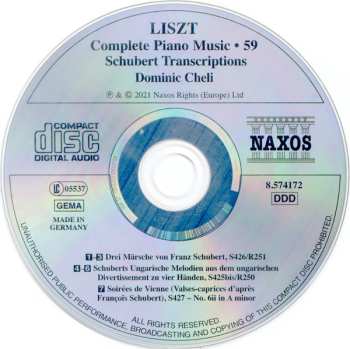 CD Franz Schubert: Schubert Transcriptions: Three Marches • Hungarian Melodies 561318