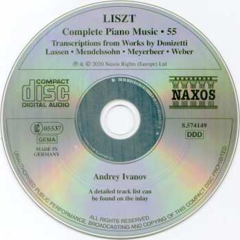 CD Franz Liszt: Transcriptions 318673