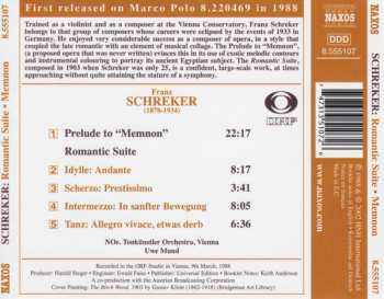 CD Franz Schreker: Romantic Suite / Prelude To “Memnon” 607312