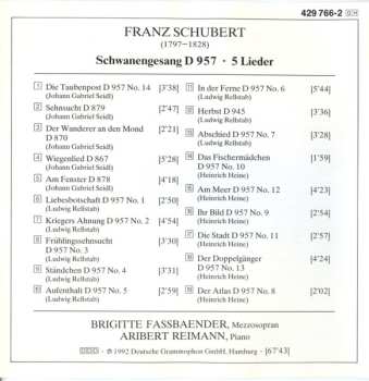 CD Franz Schubert: Schwanengesang · 5 Lieder 612260