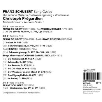 3CD Franz Schubert: Song Cycles - Die Schöne Müllerin / Schwanengesang / Winterreise 648361