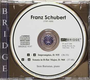 CD Franz Schubert: Impromptus, D. 935 / Sonata In B-flat, D. 960 307915