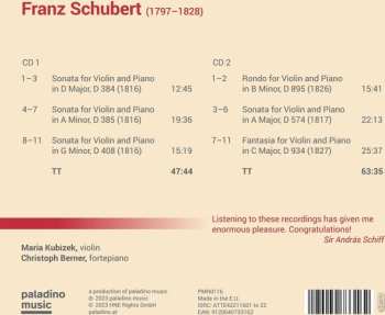 CD Franz Schubert: Complete Works For Violin And Piano 600865