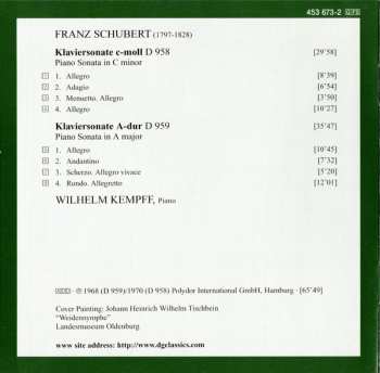 CD Franz Schubert: Klaviersonaten = Piano Sonatas D 958 & D 959 581134