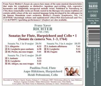 CD Franz Xaver Richter: Sonatas for Flute, Harpsichord and Cello 1 439658