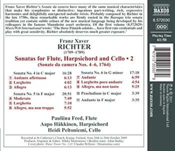 CD Franz Xaver Richter: Sonatas for Flute Harpsichord and Cello 2 468180