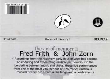 CD Fred Frith / John Zorn: The Art Of Memory II 559977