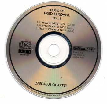 CD Daedalus String Quartet: Music Of Fred Lerdahl Vol. 3 374128