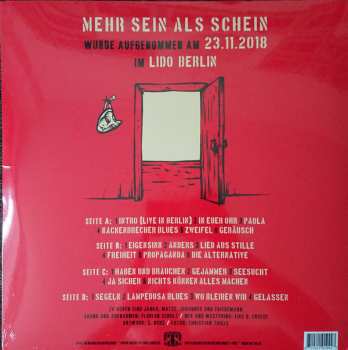 2LP Friedemann Hinz: Mehr Sein Als Schein (Friedemann Live II) LTD 78048