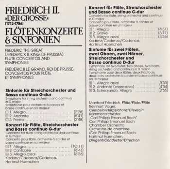 CD Friedrich der Grosse: Flötenkonzerte & Sinfonien 456323