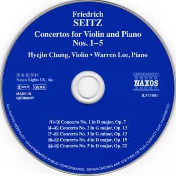 CD Hyejin Chung: Concertos for Violin and Piano Nos. 1-5 542080