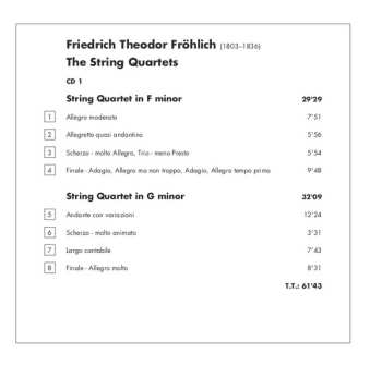 2CD Friedrich Theodor Fröhlich: Complete String Quartets 573048