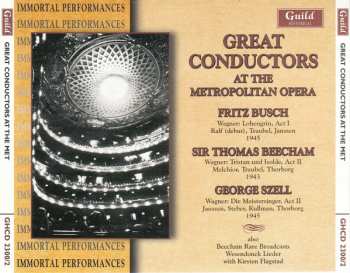 Album Sir Thomas Beecham: Great Conductors At The Metropolitan Opera