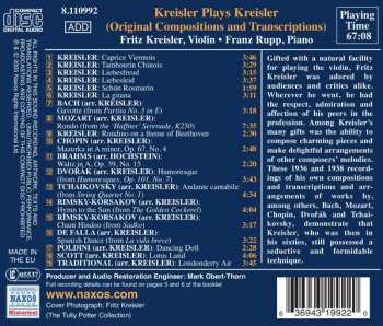 CD Fritz Kreisler: Kreisler Plays Kreisler 116705