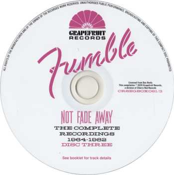 4CD Fumble: Not Fade Away - The Complete Recordings 1964 - 1982 556386