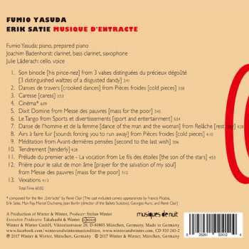 CD Fumio Yasuda: Erik Satie - Musique D'Entracte 146416