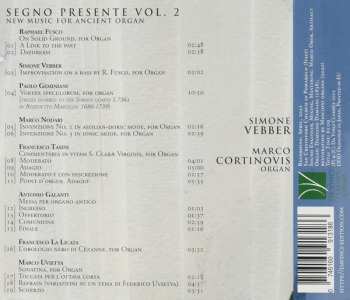 CD Simone Vebber: Segno Presente Vol. 2 (New Music For Ancient Organ) 573550