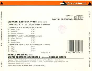 CD Giovanni Battista Viotti: Violin Concertos N. 8 – 11 – 12 644089