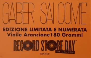 LP Giorgio Gaber: Sai Com'è CLR 623570