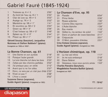 CD Gabriel Fauré: Mélodies, La Bonne Chanson, L'Horizon Chimérique, La Chanson D'Eve DIGI 562458