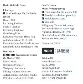 CD Gabriele Emde: Die Natur Der Klänge - Neue Musik Für Harfe 560558