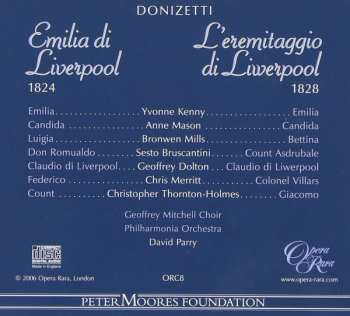 3CD Gaetano Donizetti: Emilia di Liverpool 563427