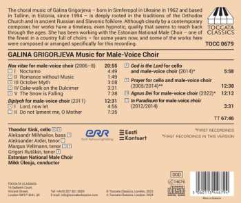 CD Galina Grigorjeva: Music For Male-voice Choir 586672