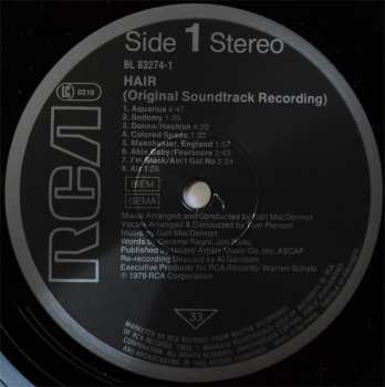 2LP Galt MacDermot: Hair (Original Soundtrack Recording) 435200