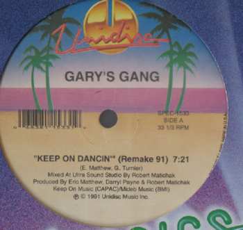 LP Gary's Gang: Keep On Dancin (Remake 91) / Last Night A DJ Saved My Life (Remix 91) 571060