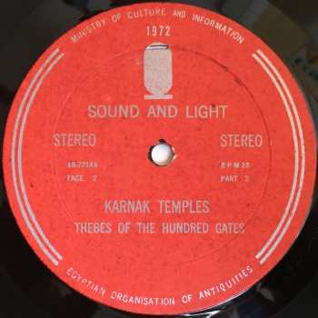 2LP Gaston Bonheur: Karnak Temples (Thebes Of The Hundred Gates - Sound And Light) 565534