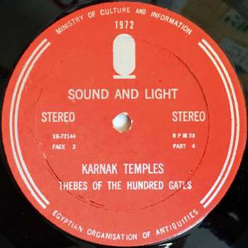 2LP Gaston Bonheur: Karnak Temples (Thebes Of The Hundred Gates - Sound And Light) 565534