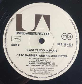 LP Gato Barbieri: Last Tango In Paris 603319