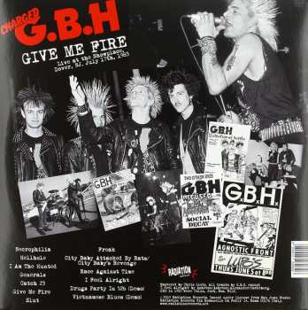 LP G.B.H.: Give Me Fire Live At The Showplace, Dover, Nj, July 17th, 1983 LTD | CLR 554561